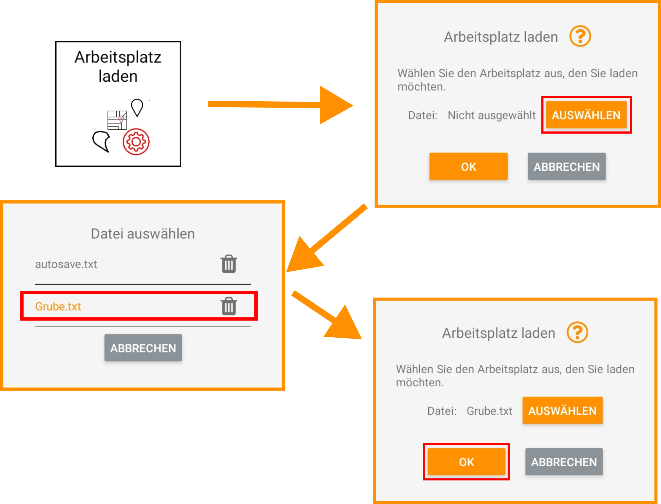 Arbeitsplatz laden